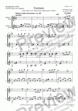 page one of Feentanz (GD/Score & Parts)