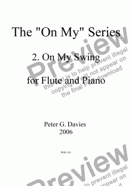 page one of The "On My" Series 2. On My Swing for Flute and Piano