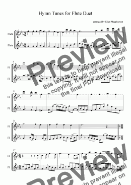page one of Hymn Tunes for Flute Duet