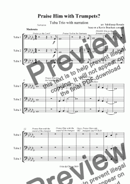 page one of Praise Him with Trumpets?