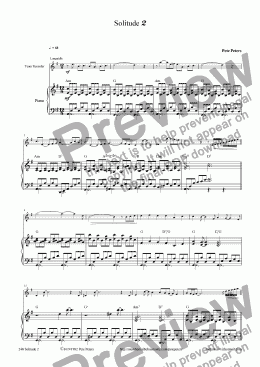 page one of Solitude 2 (Flute/Recorder +  pno)