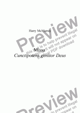 page one of Missa Cunctipotens genitor