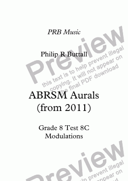 page one of Worksheet: ABRSM Grade 8 Aurals - Modulations
