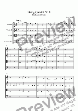 page one of String Quartet No. 8 - The Radical Center
