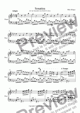 page one of Sonatina