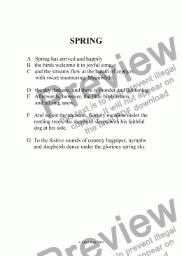 page one of The Four Seasons: Spring - 1st mvt