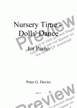 page one of Nursery Time - Dolls' Dance