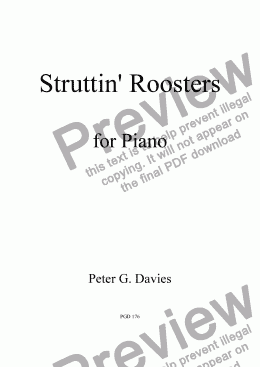 page one of Struttin' Roosters