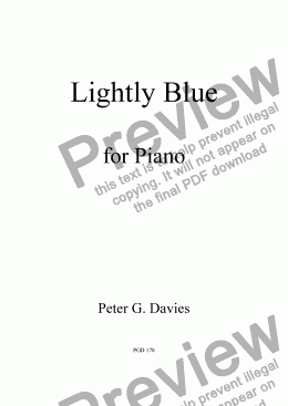 page one of Lightly Blue