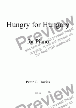 page one of Hungry for Hungary