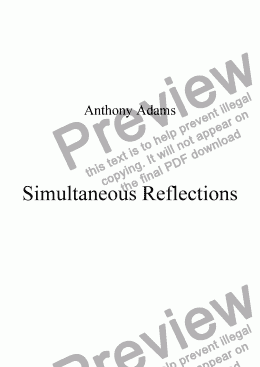 page one of Simultaneous Reflections