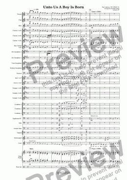 page one of Unto Us A Boy Is Born (Christmas) - Concert Band