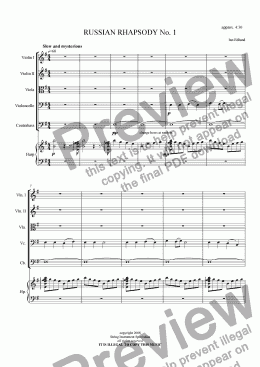 page one of RUSSIAN RHAPSODY No. 1