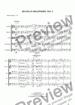page one of RUSSIAN RHAPSODY NO. 2