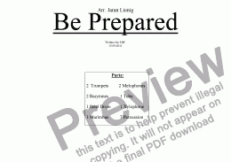 page one of Be Prepared