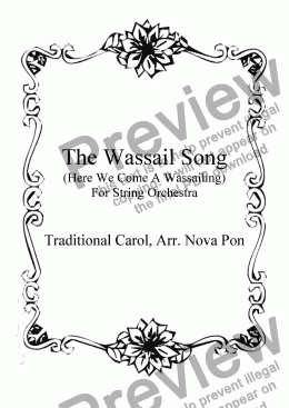 page one of The Wassail Song for String Orchestra