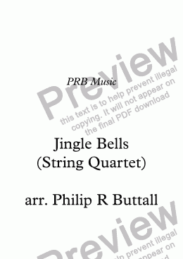page one of Jingle Bells (String Quartet)