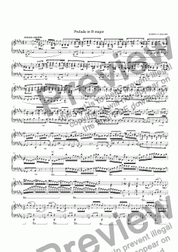 page one of Prelude in B major