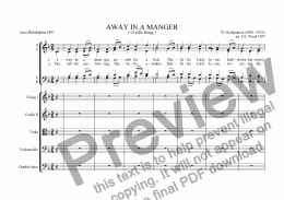 page one of Away In A Manger (With Strings)