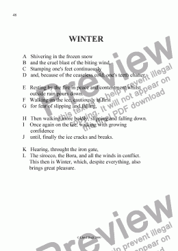 page one of The Four Seasons: Winter - 1st mvt