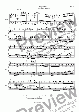 page one of Ragtime #85 in B Flat Major - Euphonic Sounds
