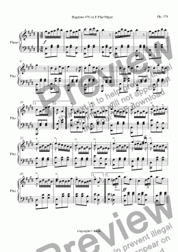 page one of Ragtime #76 in E Flat Major