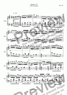 page one of Ragtime #57 in C Major - The Cascades