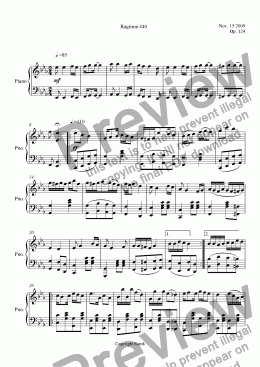 page one of Ragtime #40 in C Minor