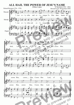page one of Descant To All Hail The Power Of Jesu's Name