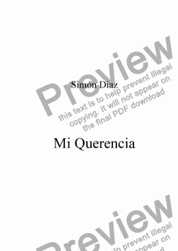 page one of Mi Querencia