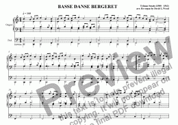 page one of Basse Danse De Bergeret (Transcribed For Organ)