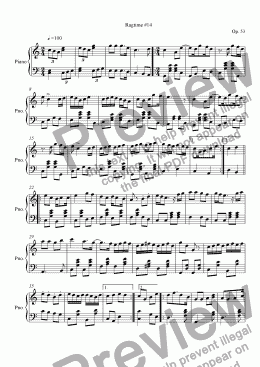 page one of Ragtime #15 in C Major