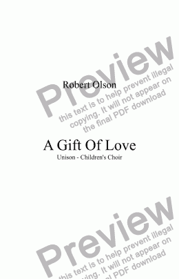 page one of A Gift Of Love