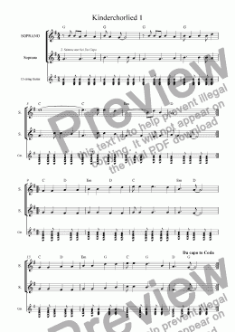 page one of Kinderchorlied 1