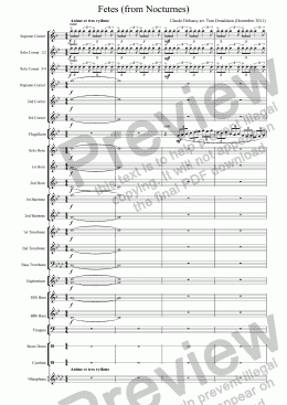 page one of BRASS BAND - Fetes (from Nocturnes)