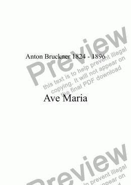 page one of Bruckner - Ave Maria (SATB)