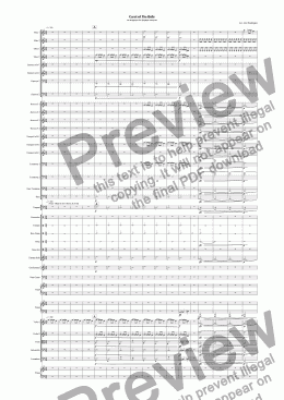 page one of Carol of The Bells An Arragement for Symphonic Orchestra