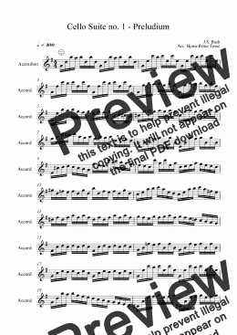 page one of Cello Suite no. 1 - Preludium