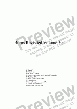 page one of Burns Revisited Volume 50