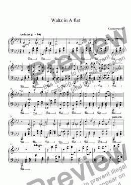 page one of Waltz in A flat