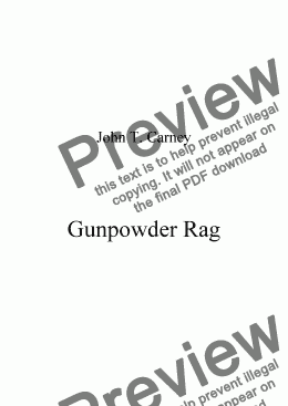 page one of Gunpowder Rag