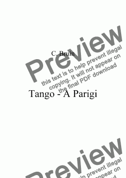 page one of Tango - A Parigi