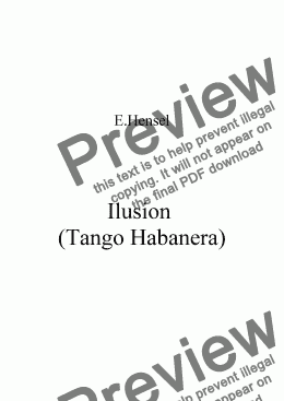 page one of Ilusion (Tango Habanera)