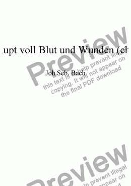 page one of O Haupt voll Blut und Wunden (choral)