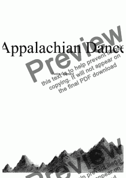 page one of Appalachian Dance