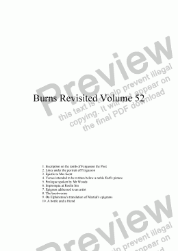 page one of Burns Revisited Volume 52