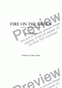 page one of Fire on the Green