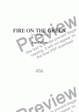 page one of FIRE ON THE GREEN