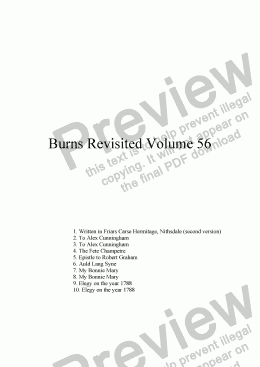page one of Burns Revisited Volume 56