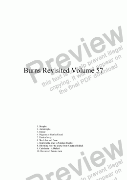 page one of Burns Revisited Volume 57